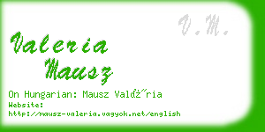 valeria mausz business card